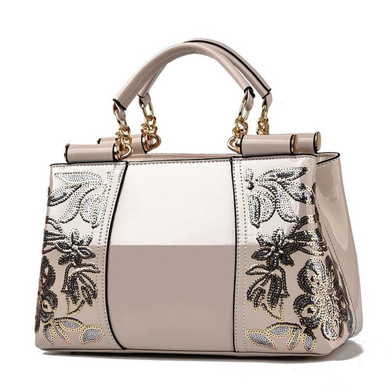 Genuine Leather Texture Ladies Bags Large Capacity Middle-aged Women's Bags Handbag Fashion One-shoulder Messenger Big Bag