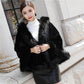 Plush Jacket Women's Lamb Cashmere Short Section Plus Cotton Thickening Slim Slimming Fur Shawl