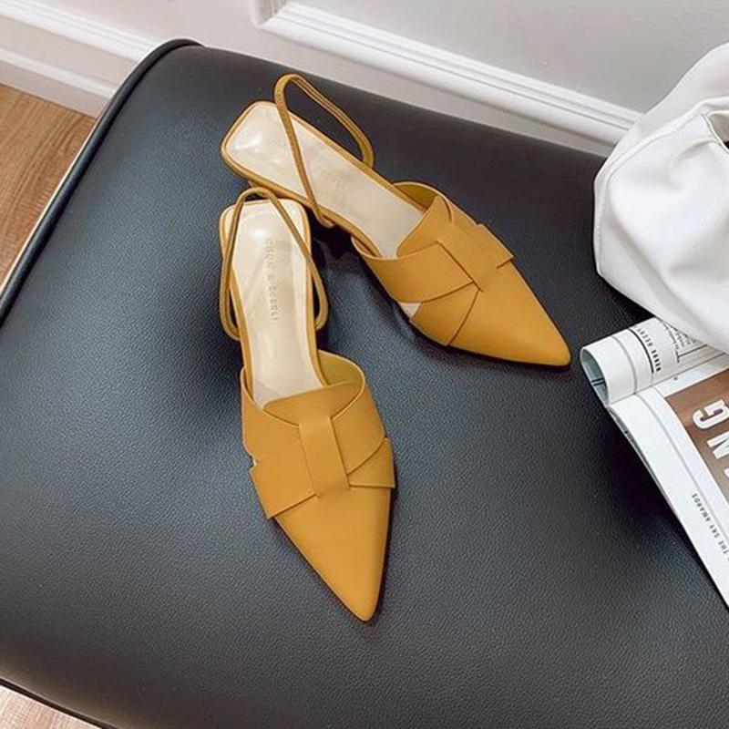 Women's Shoes Summer Roman Fairy Style Cross-pointed Thick Heel Mid-heel Non-toed Sandals
