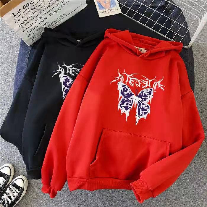 Fashion Women's Casual Long Sleeve Hooded Printed Ladies Sweatshirt Tops