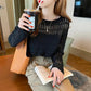 Hollow Knit Sweater Women's Thin Sweater Summer Dress Long Sleeve Loose Jacket Chic Short Top