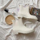 Rain Boots Female Mid-tube Martin Boots Water Shoes Non-slip Waterproof Wear-resistant Four Seasons All-match Solid Color Boots