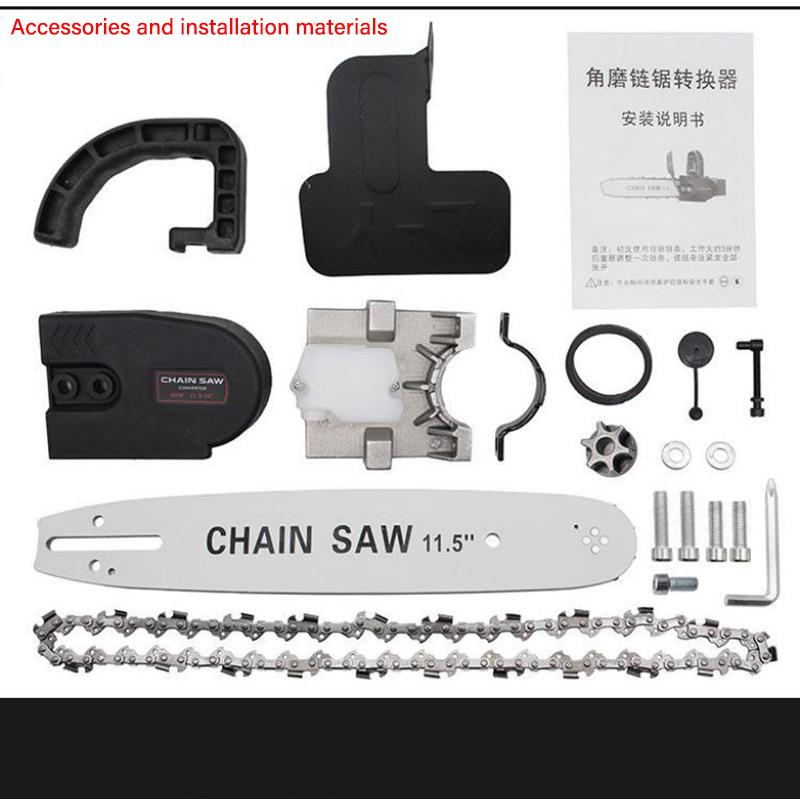 4m Wire Length Electric Chain Saw Luxury Suit 11.5 Inch Chain Saw Plus 980W Angle Grinder Garden Tools Logging Tools
