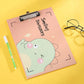 Cartoon A4 Folder Student Simple Test Paper Clip Stationery Information Board Clip Pad