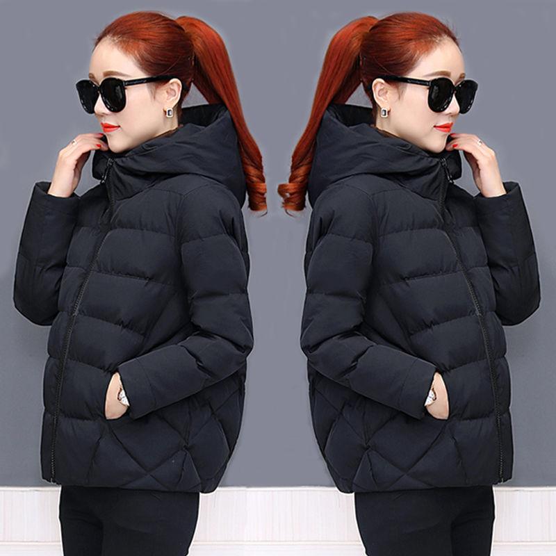 Winter Bubble Coat Women Solid Oversized Short Jacket Female Hooded  Padded Jacket Parkas Mujer