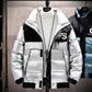 Fashion Men Coats with Hood Thick Cotton Letter Printed Parka Relax  Jacket Tops Male Casual Winter Clothing Outwear