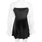 Women's Dress Spring Korean Fleece Contrast Color Stitching Princess Skirt Ins Tide Women's Clothing