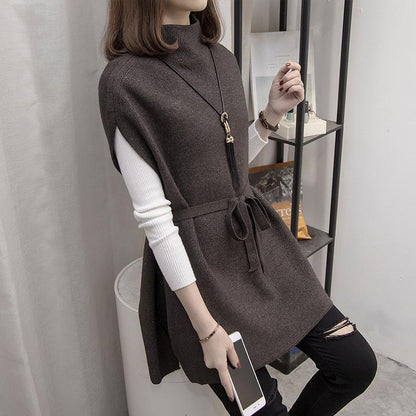 Korean Sweater Sweater Women's Bottomed Shirt Vest Two-piece Set Loose Women's Versatile Long Sleeve
