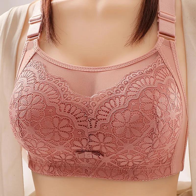 Women Bra No Steel Ring Gathered Underwear Thin Anti Sagging Breast Collection Anti Gloss Bra Women's High-grade Bra