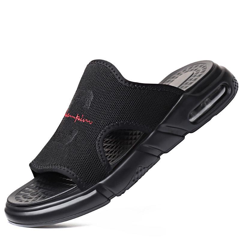 Summer Men's Heightened Air Cushion Sandals Anti-sweat Youth Sports and Leisure Beach Sandals and Slippers