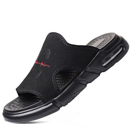 Summer Men's Heightened Air Cushion Sandals Anti-sweat Youth Sports and Leisure Beach Sandals and Slippers