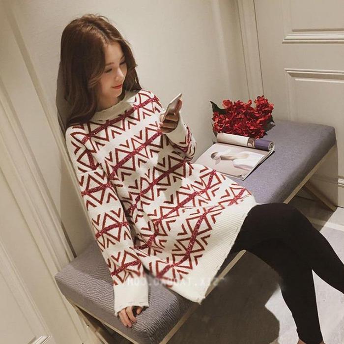 Fall/winter Mid-length Maternity Fashion Plus Size Dress