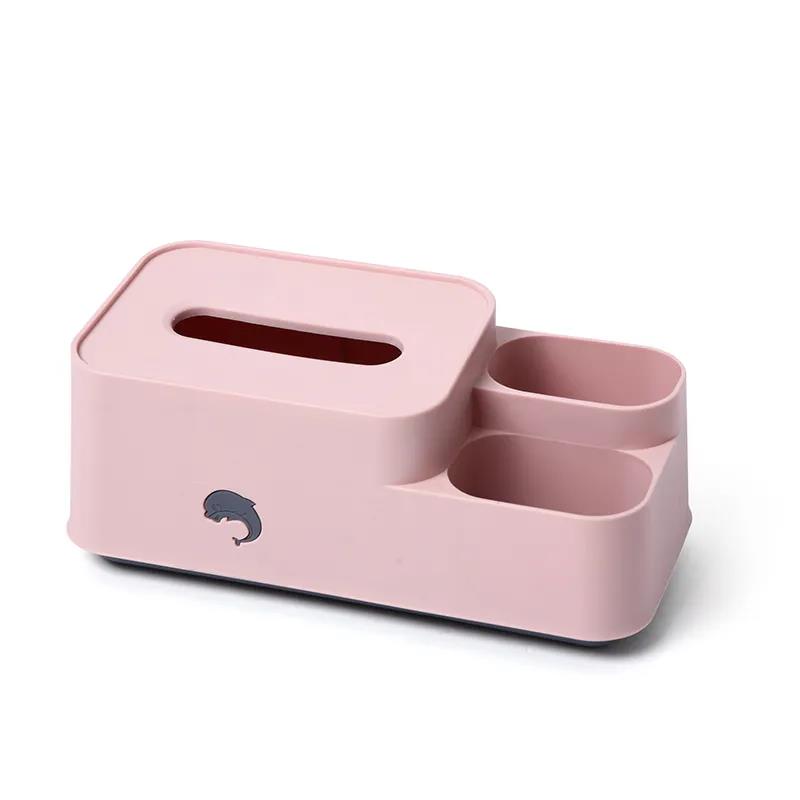 Multifunctional Tissue Box Living Room Coffee Table Desktop Storage Box Nordic Style Simple Creative Draw Paper Box Remote Control Storage