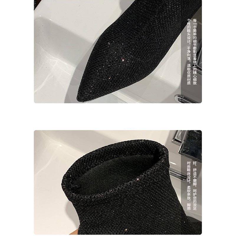 Fashion Ankle Boots Women Pointed Toe High Heel Short Boots Ladies Shoes Winter Martin Boots