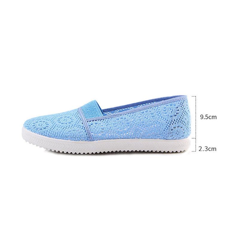 Solid Color Cotton Linen Shoes Women's Shoes Breathable Thread Empty Mesh Sneakers Women's Casual Mesh Lazy Mesh Shoes