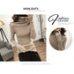 Pofulove Female Turtleneck Pullover Sweater Long Sleeve Winter Warm Thick Knitting Sweater jumpers