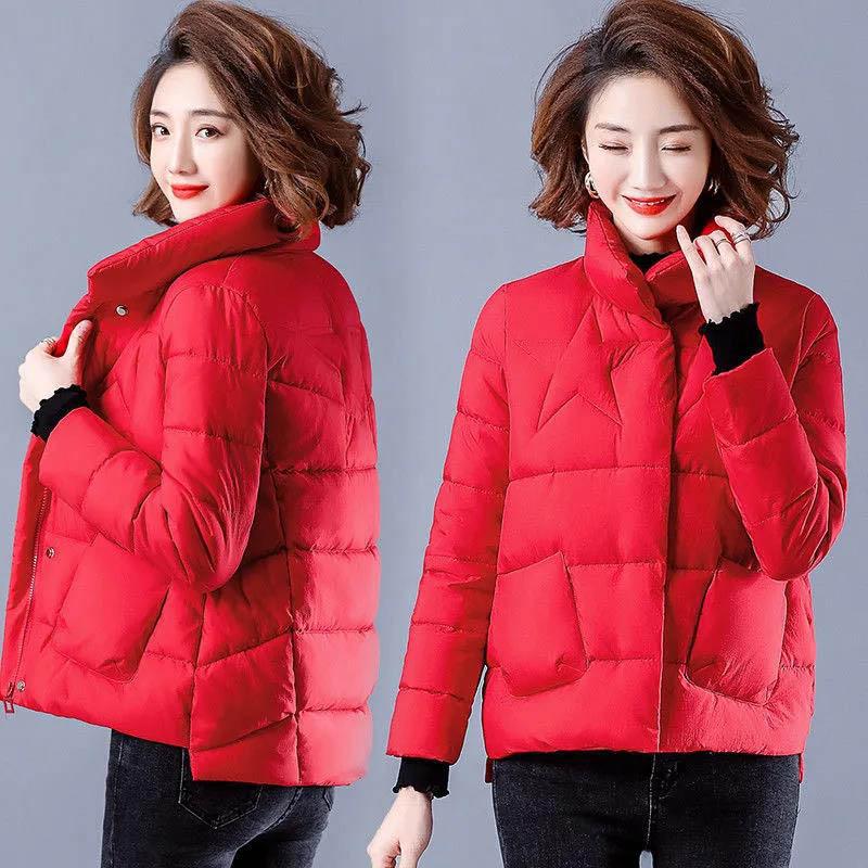 Down Coat Cotton Coat Women Short Short Middle-aged Mother Winter Coat Casual