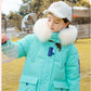 Girls Mid-length Warm Down Jacket Korean Version of Thick and Velvet Windproof Winter Jacket