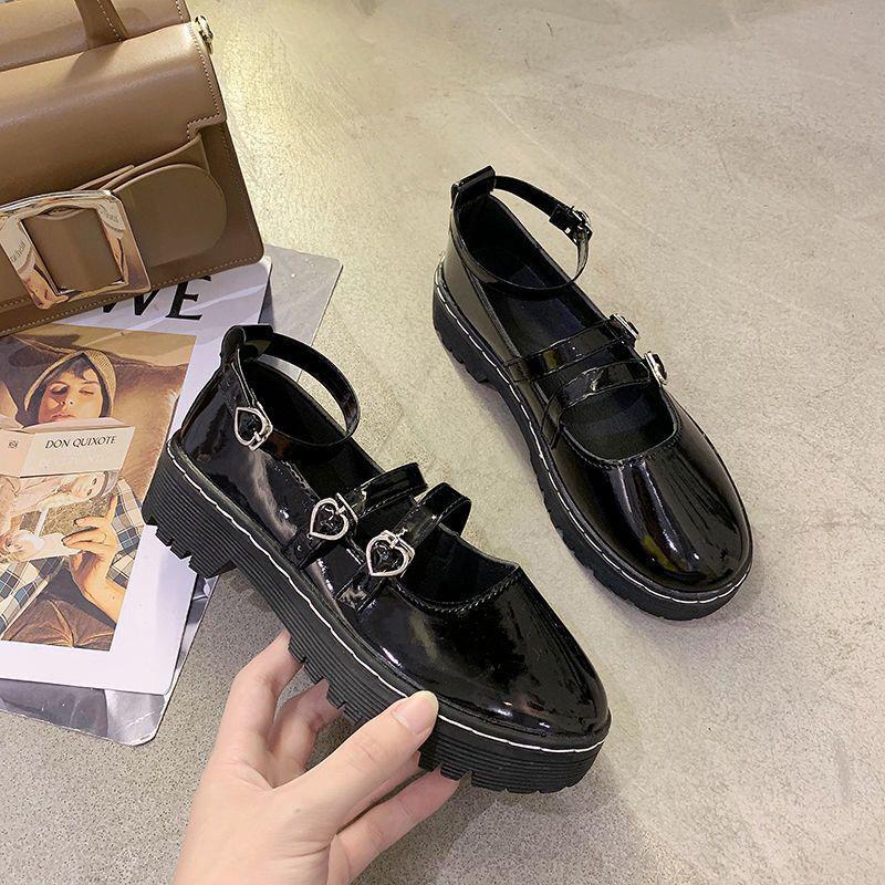 Small Leather Shoes Female British Retro Trifle Bottom Comfortable  Versatile Mary Jane Shoes High Quality