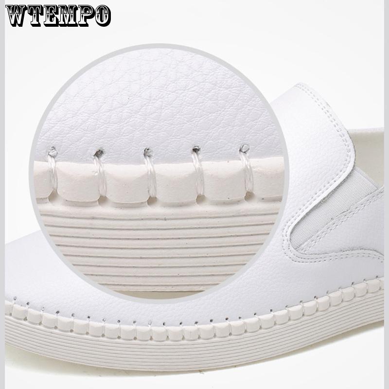 Leather Casual Shoes Men Sneakers White Comfortable Breathable Sneakers Outdoor Shoes