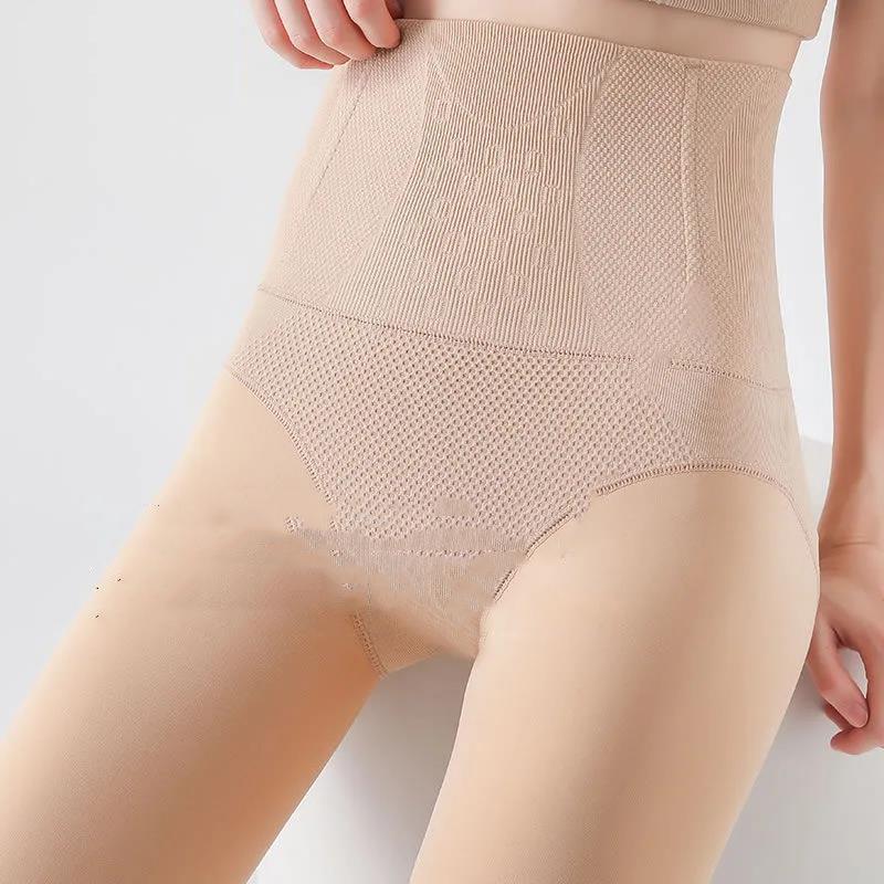 High Waist Abdomen Plus Velvet Thickened Leggings for Women To Wear Autumn and Winter Light Legs Artifact Stewardess Gray All-in-one Skin Warm Pants