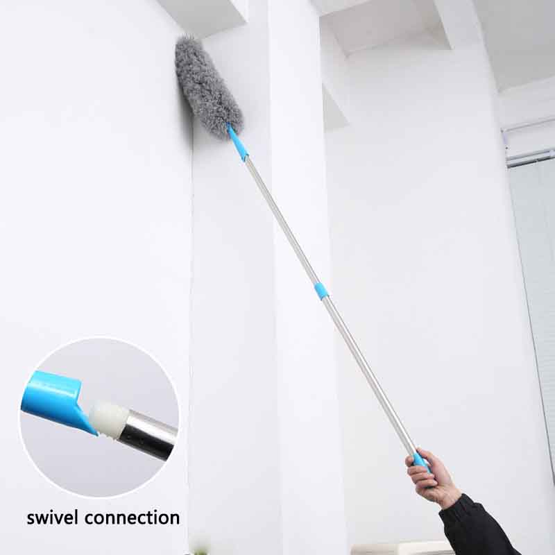 Household Dust Cleaning Brush with 10 Pcs Non-woven Cleaning Cloth Long Handle Dust Gap Brush