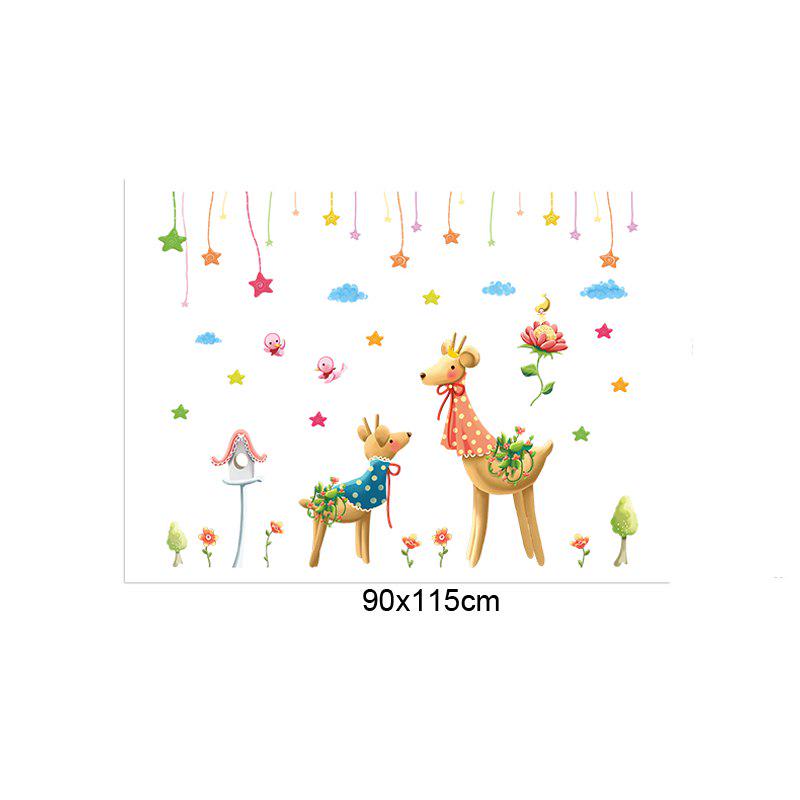 [sticker ]Fantasy Deer Wall Stickers For Kids Rooms Bedroom Kitchen Children Room Home Decor Wall D