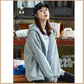 Loose Hooded Sweater Women's Autumn and Winter Coat Short Korean Version Plus Velvet Thick All-match Zipper Cardigan Casual Jacket Top Sportswear