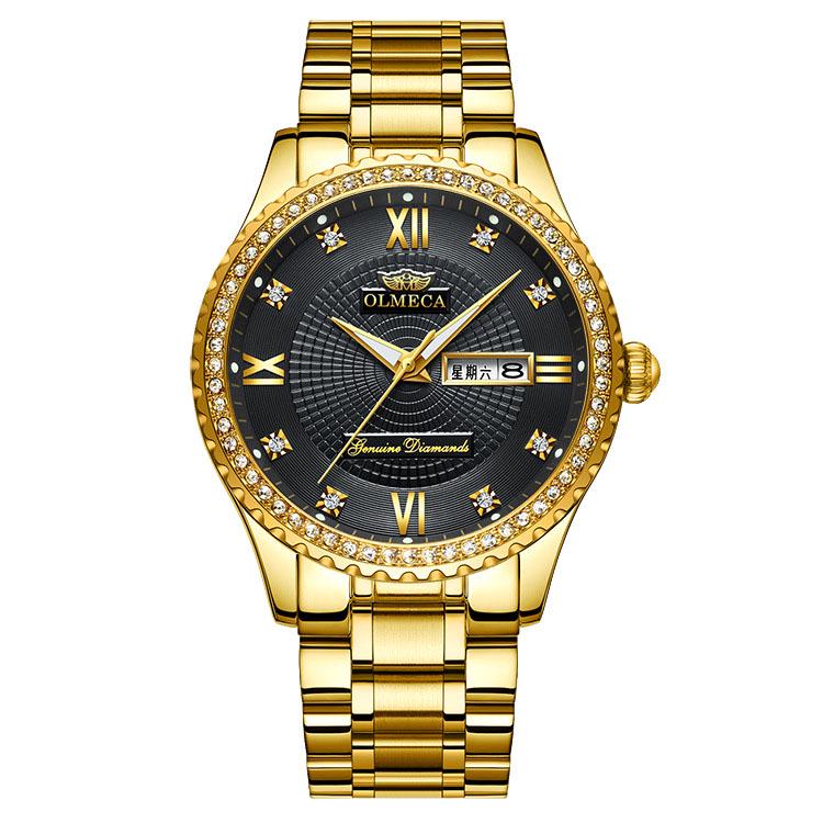 Men Skeleton Mechanical Gear Watches Steel Band Clock Business Automatic Watches