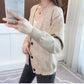 Spring and Autumn Knitted Tops European and American Style Loose Solid Color Sweater Cardigan Middle-aged Female Jacket