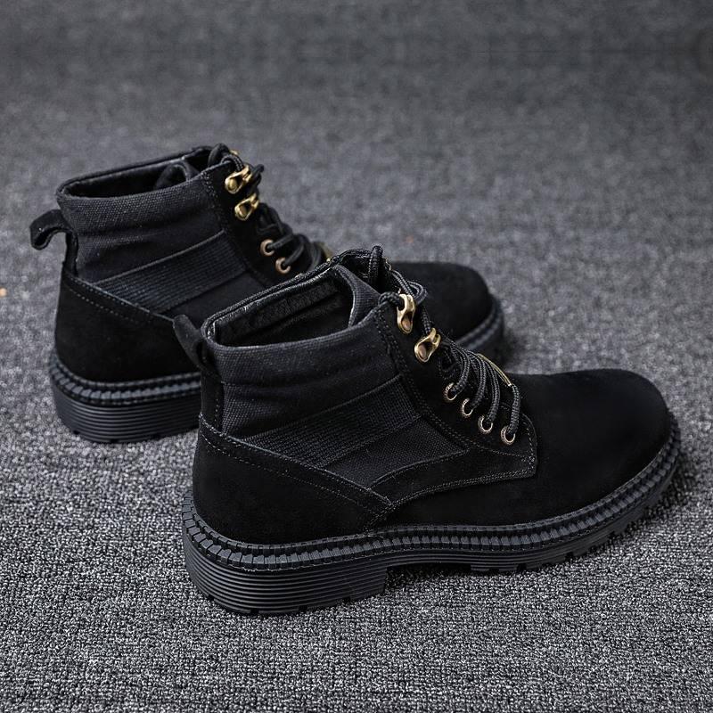 Men's Boots Autumn Winter High-top Fashion Men's Leather Boots Men's Martin Boots Tooling Booties