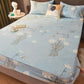 Winter Double-sided Snowflave Bed Pillow Set Three-piece Plus Thick Warm Plush Anti-skating Sheet
