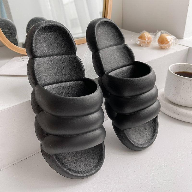 EVA Slippers Women Go Out At Home In Summer To Wear Couples Stepping on Shit Sandals and Slippers Thick Bottom Bathroom