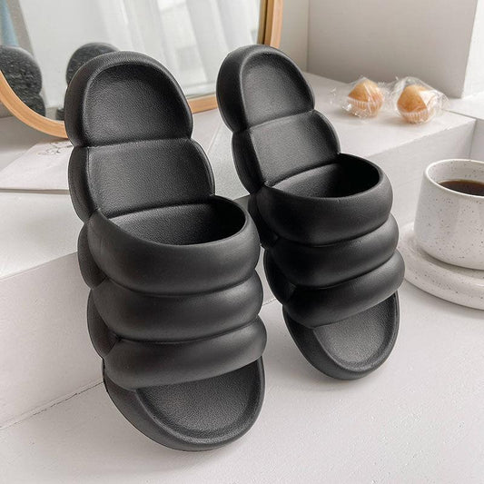 EVA Slippers Women Go Out At Home In Summer To Wear Couples Stepping on Shit Sandals and Slippers Thick Bottom Bathroom
