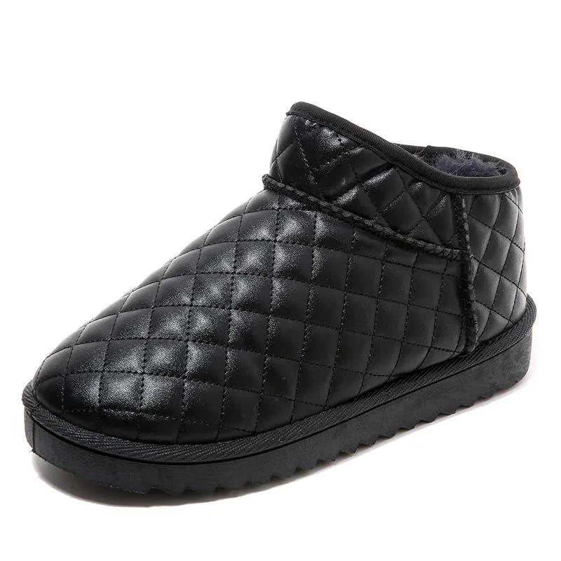 Snow Boots Women's Shoes Winter Mid-tube Women's Boots Cotton Shoes Plus Velvet Thickening Warm Flat Bottom Non-slip
