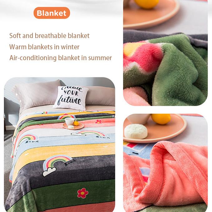 Winter Bedding Blanket 100% Microfiber Embossed Household Blanket Travel Picnic Anti-pilling Textile Cute Plush Wool Fluffy Blanket Siesta Blanket