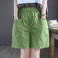 100% Cotton Shorts Women's Summer High Waist All-match Loose Five-point Casual Wide-leg Pants