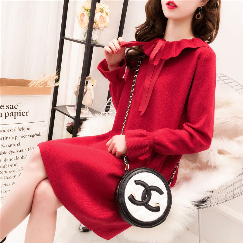 Pullover Women's Sweater Mid-length Loose Doll Collar Sweater