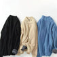 Autumn and Winter Men's Sweaters Round Neck Warm Knit Sweater Men's Half Turtleneck Sweater