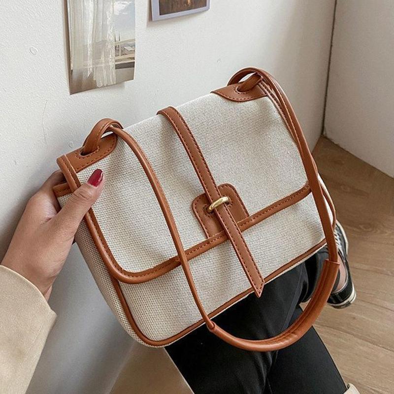 Women Canvas Crossbody Bags Travel Casual Large Daily Shoulder Handbag Simple Large Capacity