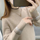 Autumn and Winter Plus Velvet Thick Sweater Half High Neck Loose Casual Bottoming Shirt Fashion Simple Female Sweater