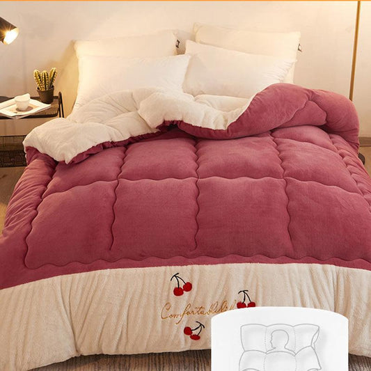 Thick and Warm Chemical Fiber Quilt Comfortable and Skin-friendly Chemical Fiber Quilt, Household Hotel Bedding