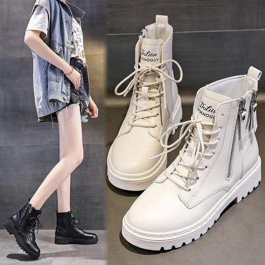Korean Style All-match British Style Short Boots Autumn Female Martin Boots Shoes