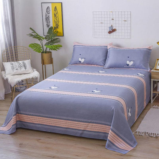Thicker Bed Sheets Pillowcases Three-piece Bedding Sets Single and Double Use Sheets Cotton Sheets Breathable Warmth and Washable