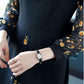 Large Size Women's Chiffon Stitching Fake Two-piece Dress Loose Casual Elegant Long Skirt Black Floral