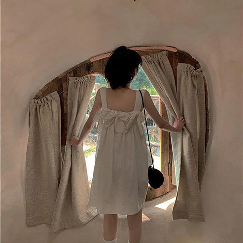 The Skirt Is Super Fairy and Thin Summer Bowknot Suspender Dress Lace Princess Dress