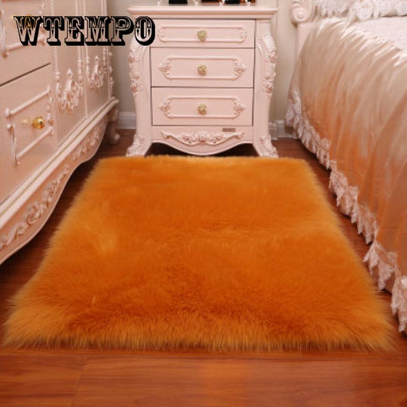 Fur Deerskin Rug Carpet  Plat Mat Soft Artificial Fur Chair Cover Home Decor Living Room Warm