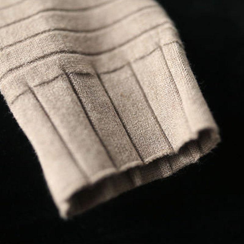 Spring and Autumn Half High Neck Knitted Sweater Loose Wild Pullover Pure Color Simple Female Sweater