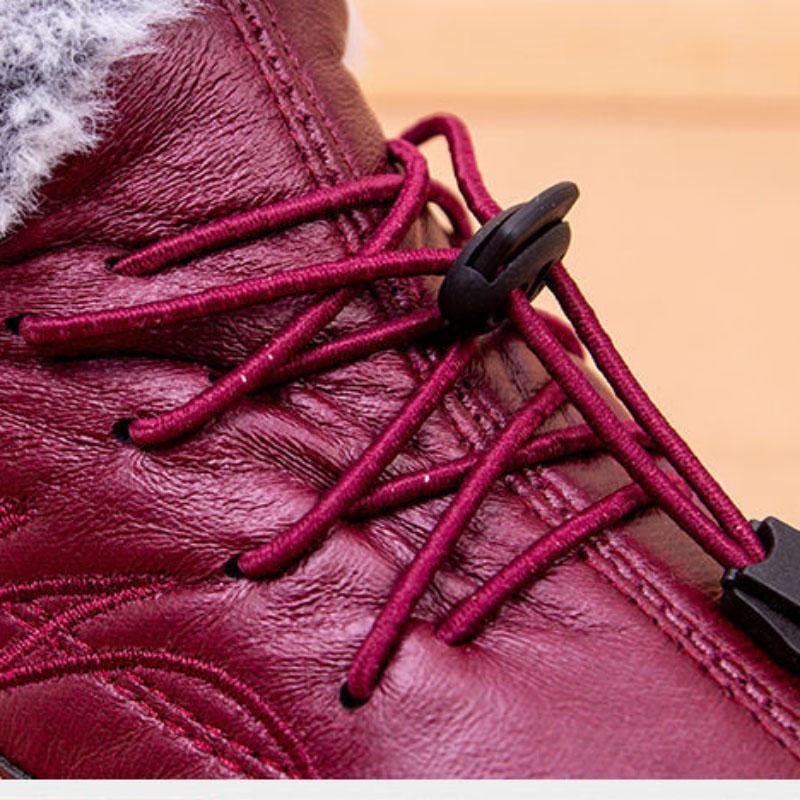 Old Beijing Cotton Shoes Women In Winter Waterproof Non-slip and Warm Flat Boots
