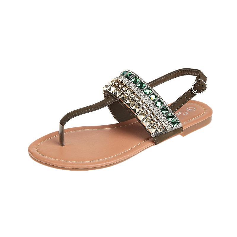 2020 Summer Korean Version of The Flip-flop Sandals Female Flat Bottom Student Casual Fashion Sexy Beach Shoes Fairy Slip